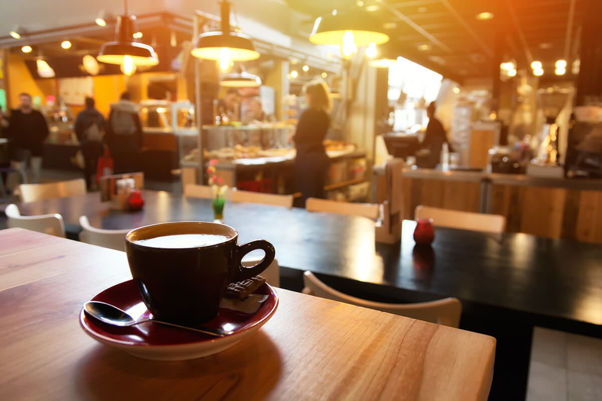 Cappuccino in cafe